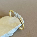 Tessera | Gold Plated Bangle