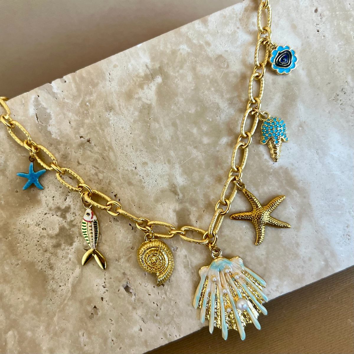 Blue Sea Spirit | Gold Plated Necklace