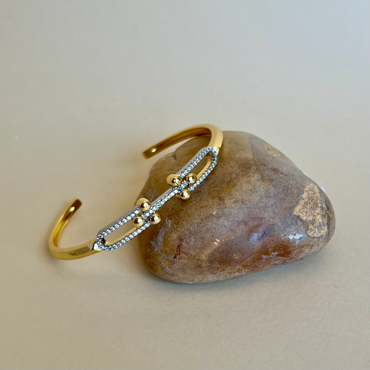 Malachite | Gold Plated Bangle