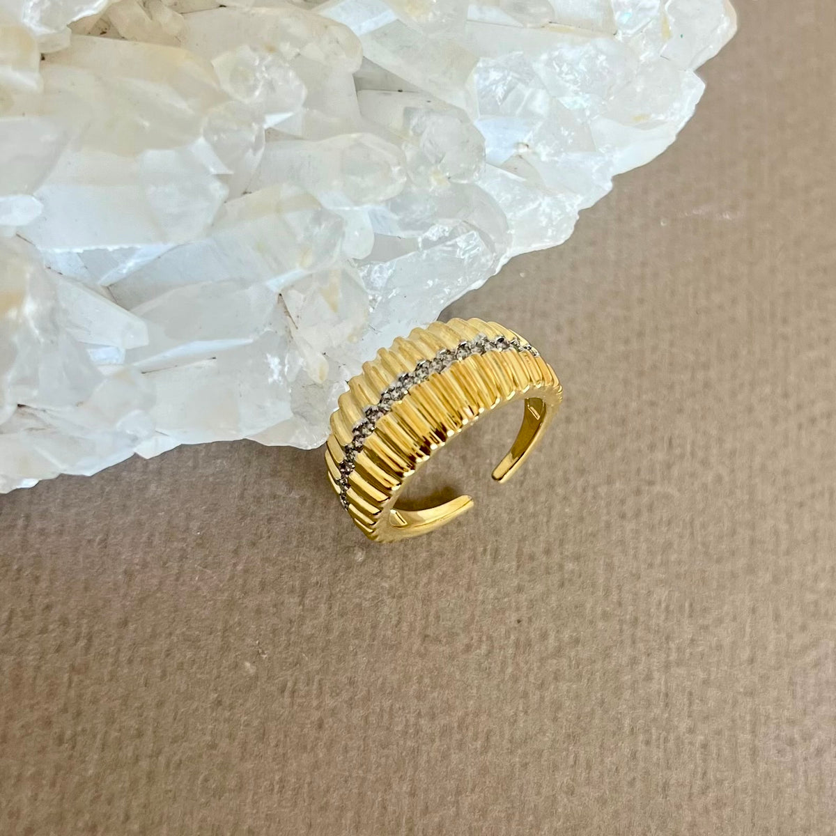 Halo | Gold Plated Ring