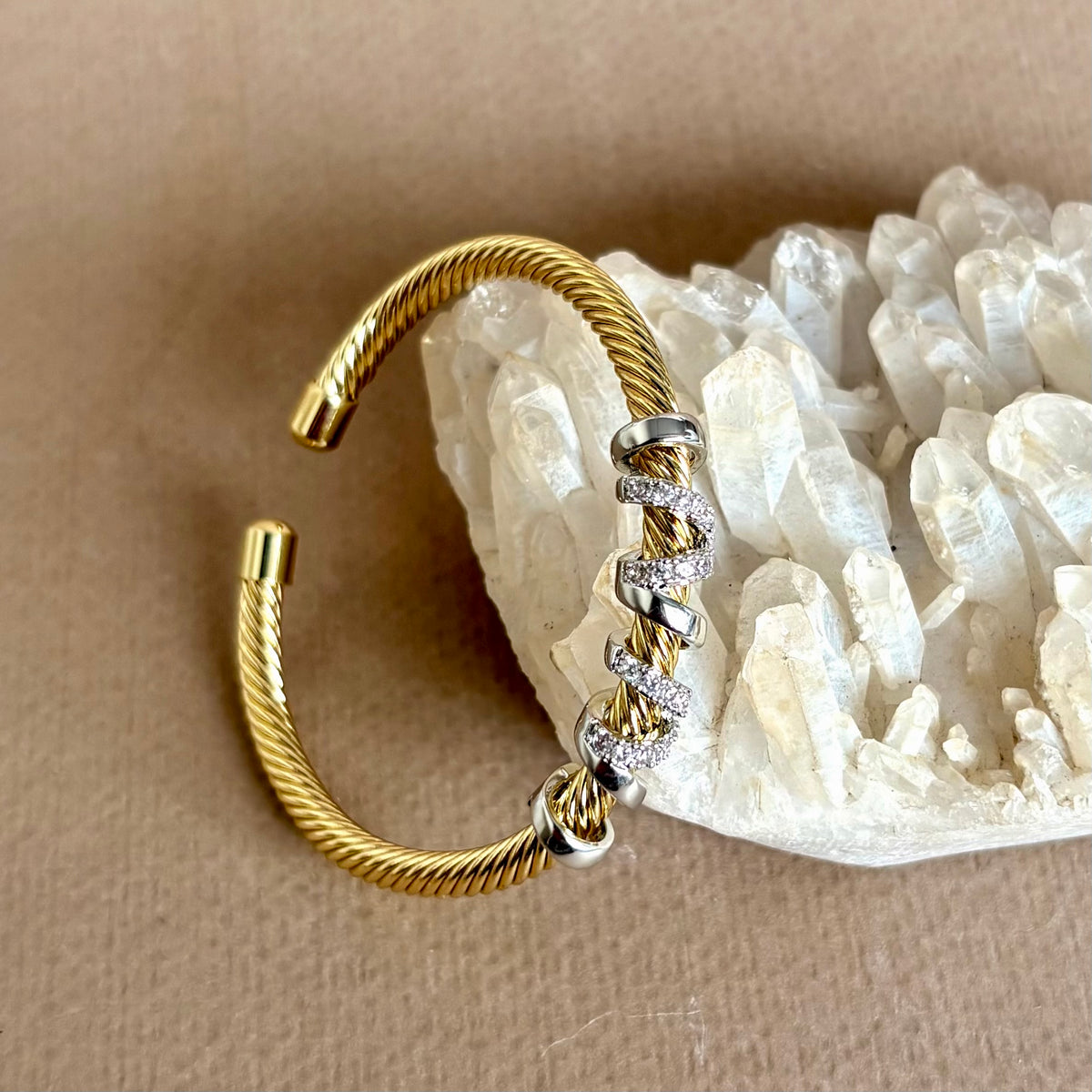 Halix | Gold Plated Bangle