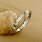 Silver Eternity | Gold Plated Bangle