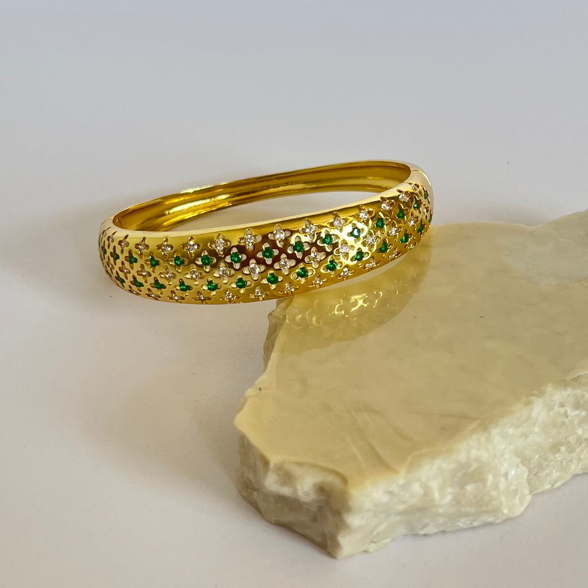 Verde | Gold Plated Bangle