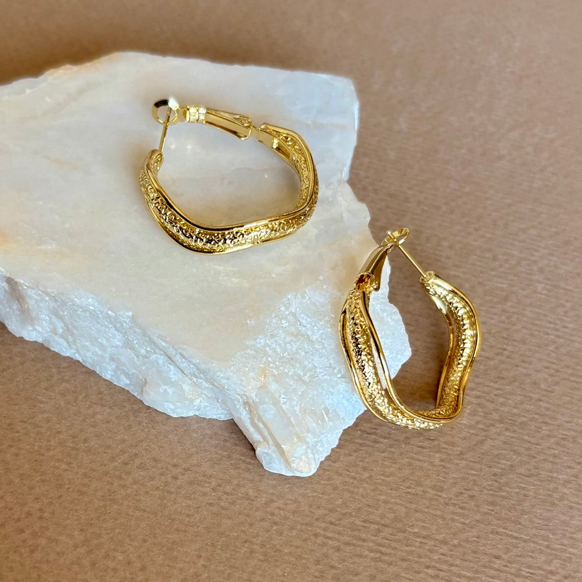 Qavik | Gold Plated Earrings