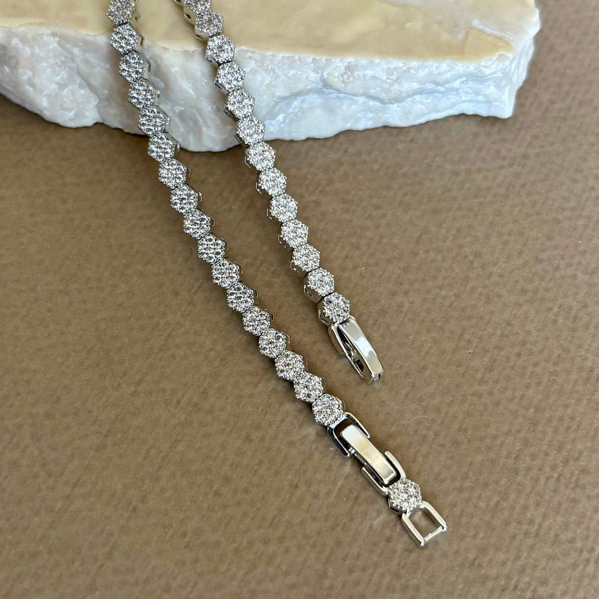 Serelune | White Gold Plated Bracelet