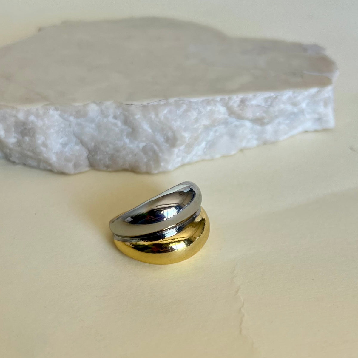 Doppio 05 | Gold Plated Ring