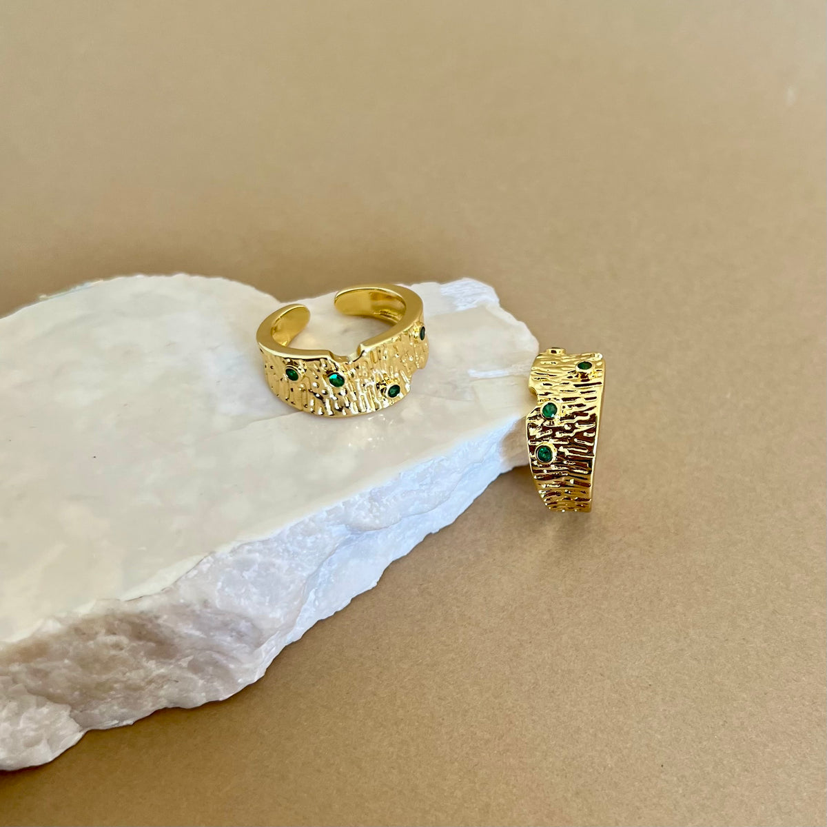 Greeny | Gold Plated Ring
