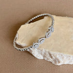 Sinal | white Gold Plated Bangle