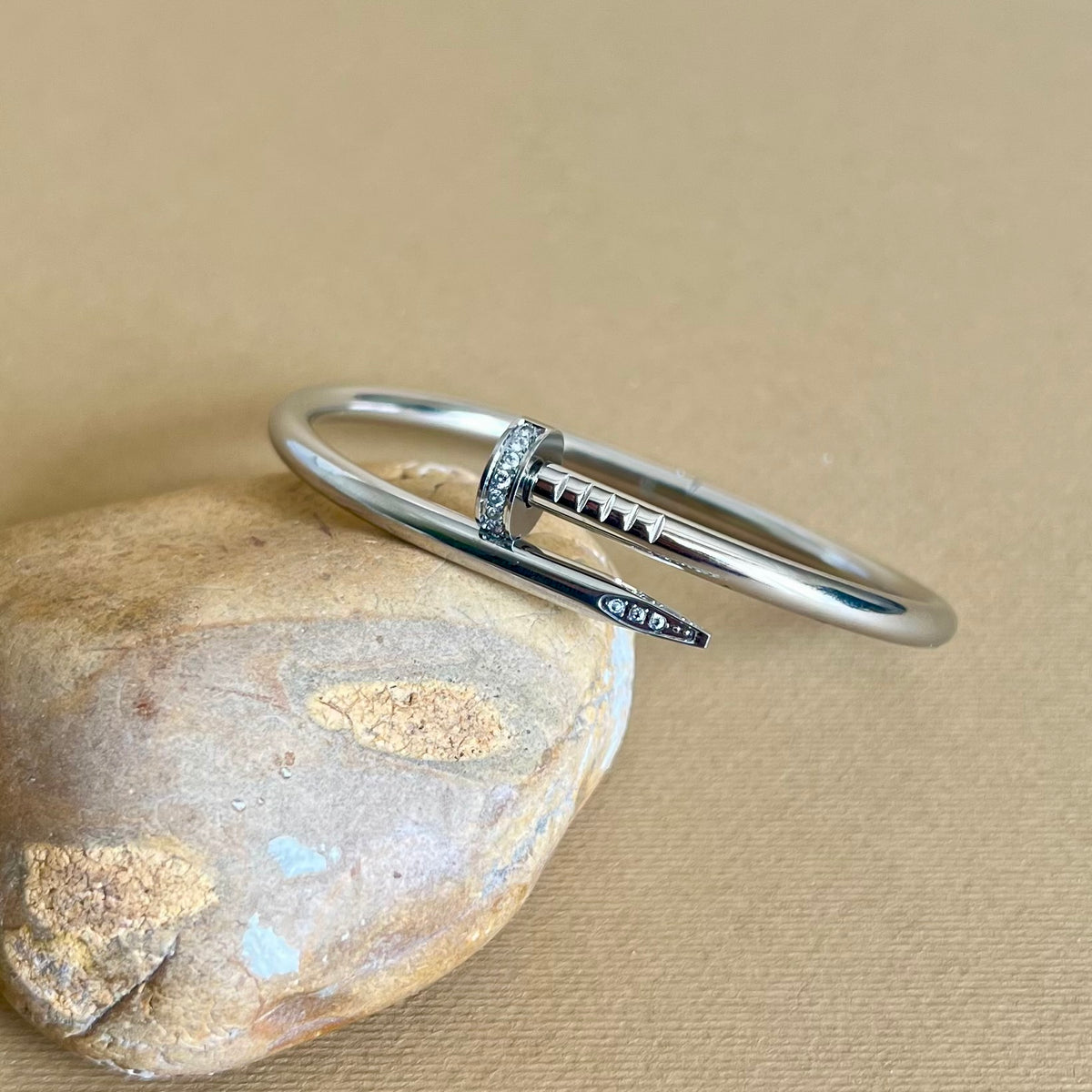 Crystal Silver Chyodo | Gold Plated Bangle