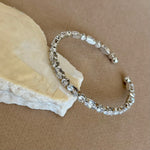 Sladder | White Gold Plated Bangle
