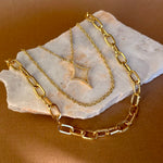 Avelune | Triple Layers Gold Plated Necklace