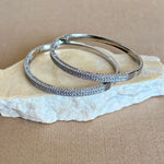Kaelis | White Gold Plated Bangle