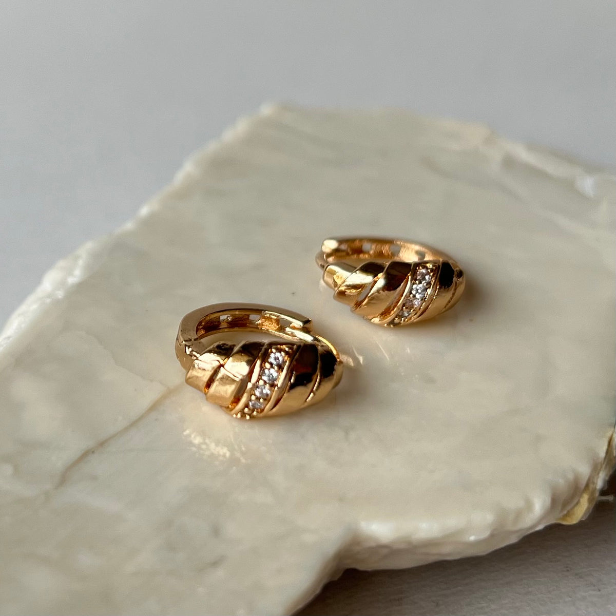 Huggies | Gold Plated Earrings