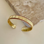 Agate | Gold Plated Bangle