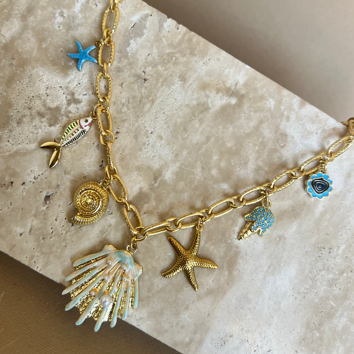 Blue Sea Spirit | Gold Plated Necklace