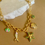 Ocean Breeze | Gold Plated Charm Necklace