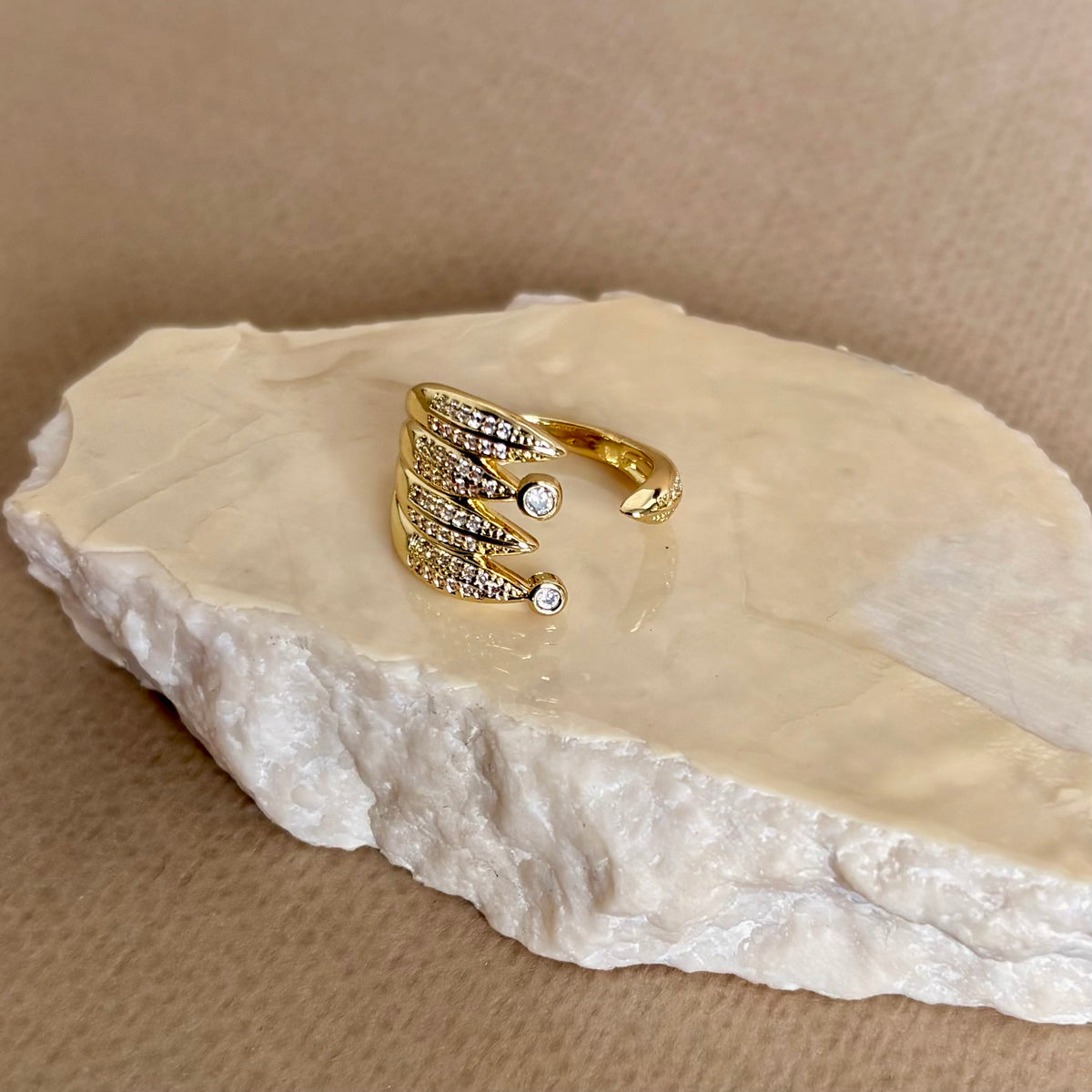 Claws 02 | Gold Plated Ring