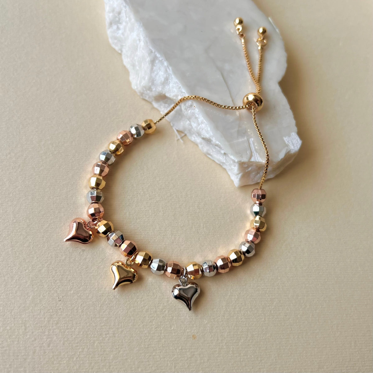 Glamour Heart | 21K Gold Plated Bracelet