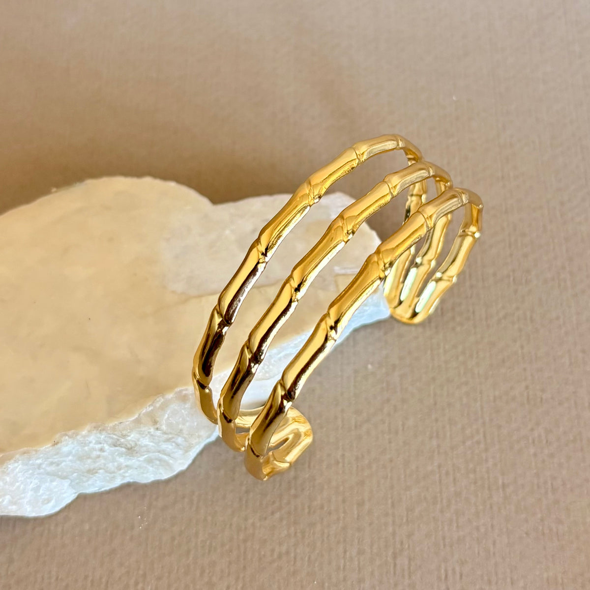 Corvina | Gold Plated Bangle