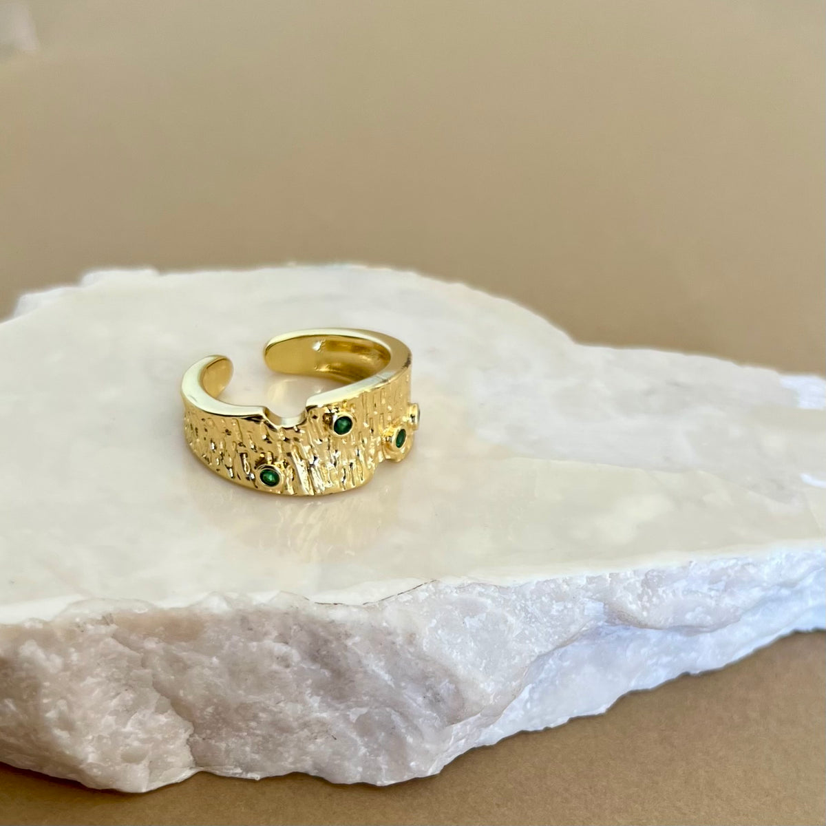 Greeny | Gold Plated Ring