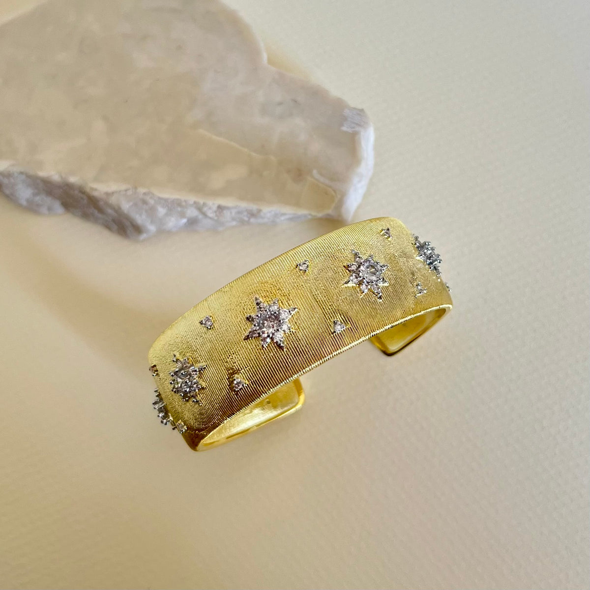 Mother Of Pearl | Gold Plated Bangle