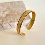 Agate | Gold Plated Bangle
