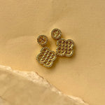 Esvara | Gold Plated Earrings