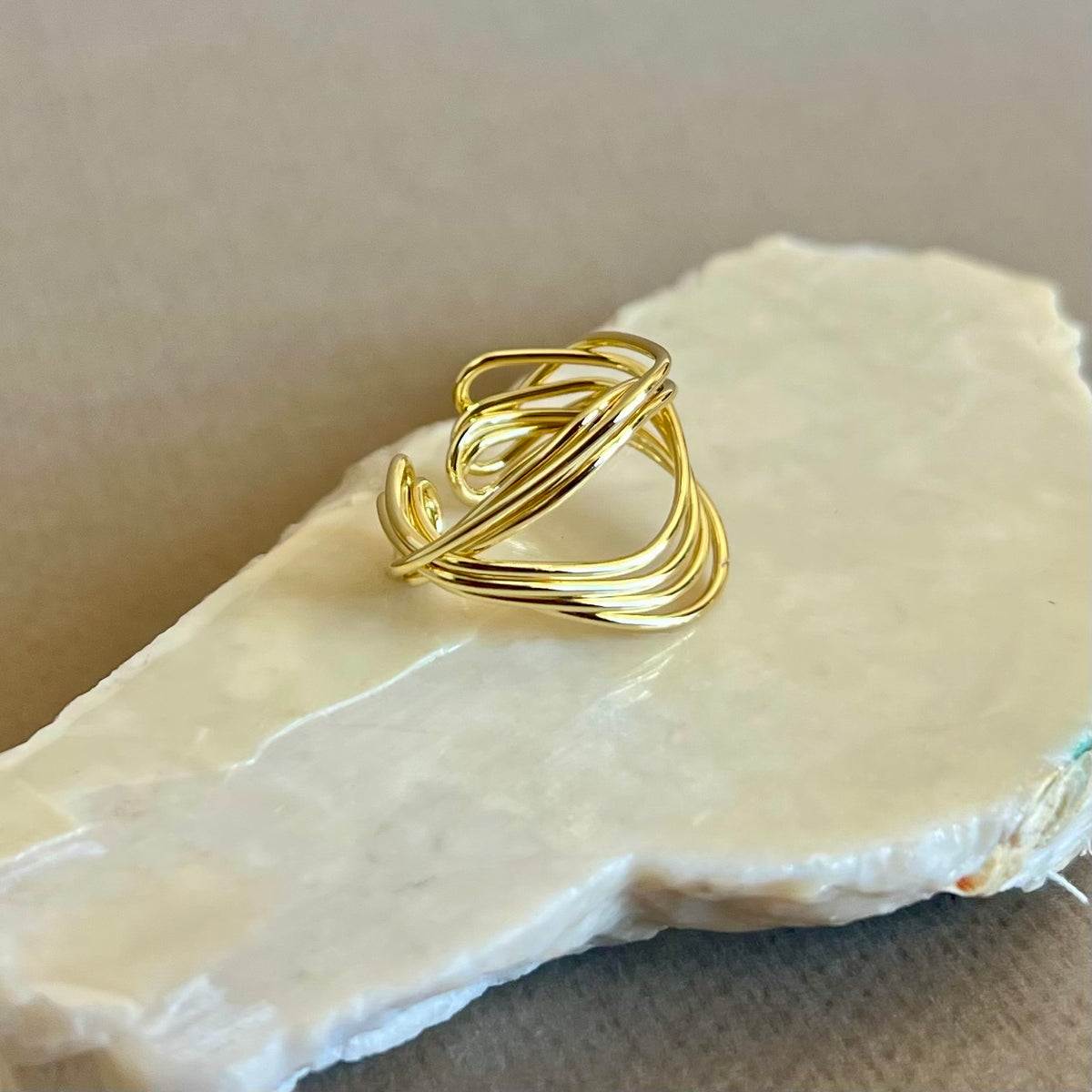 Omega | Gold Plated Ring