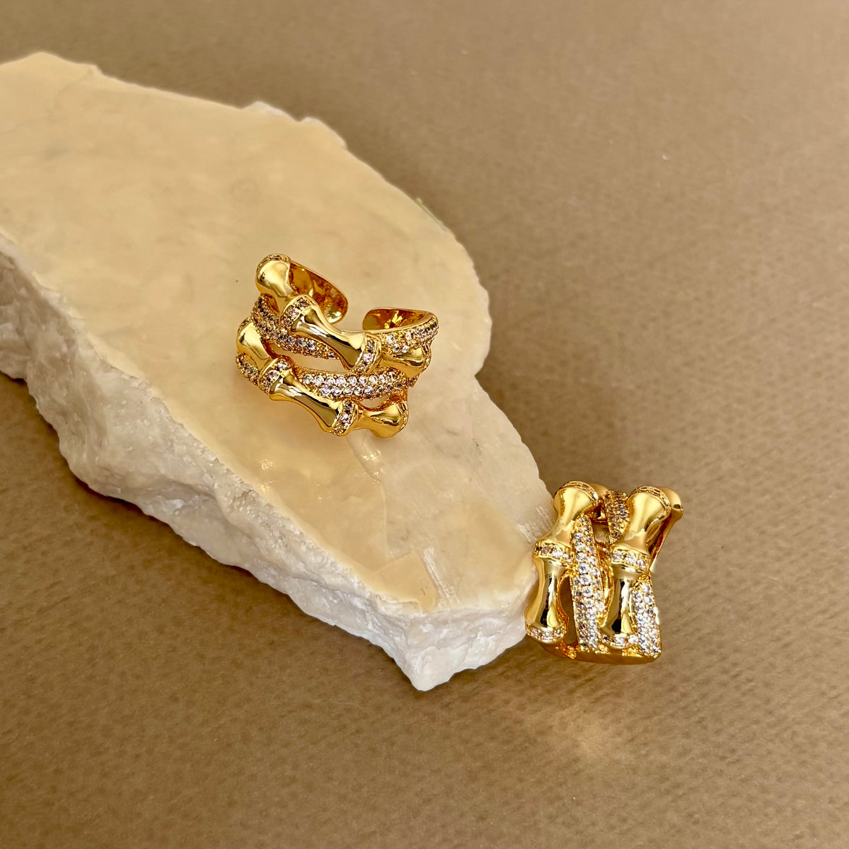 Bones 03 | Gold Plated Ring