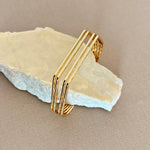 Stripes | Gold Plated Bangle