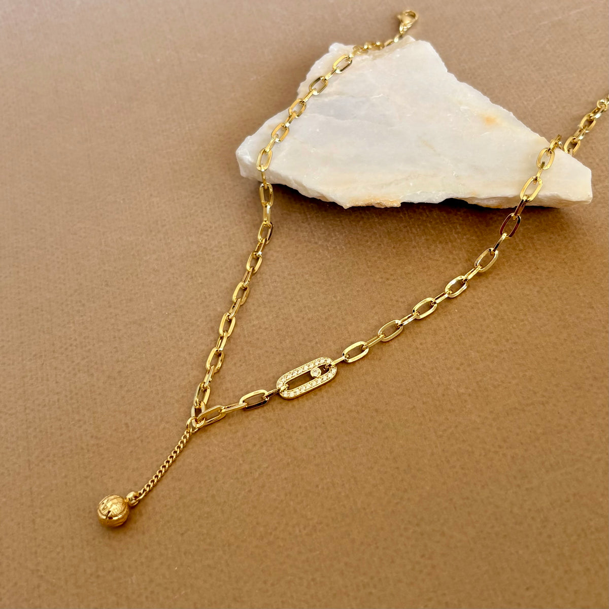 Bonk | Gold plated necklace