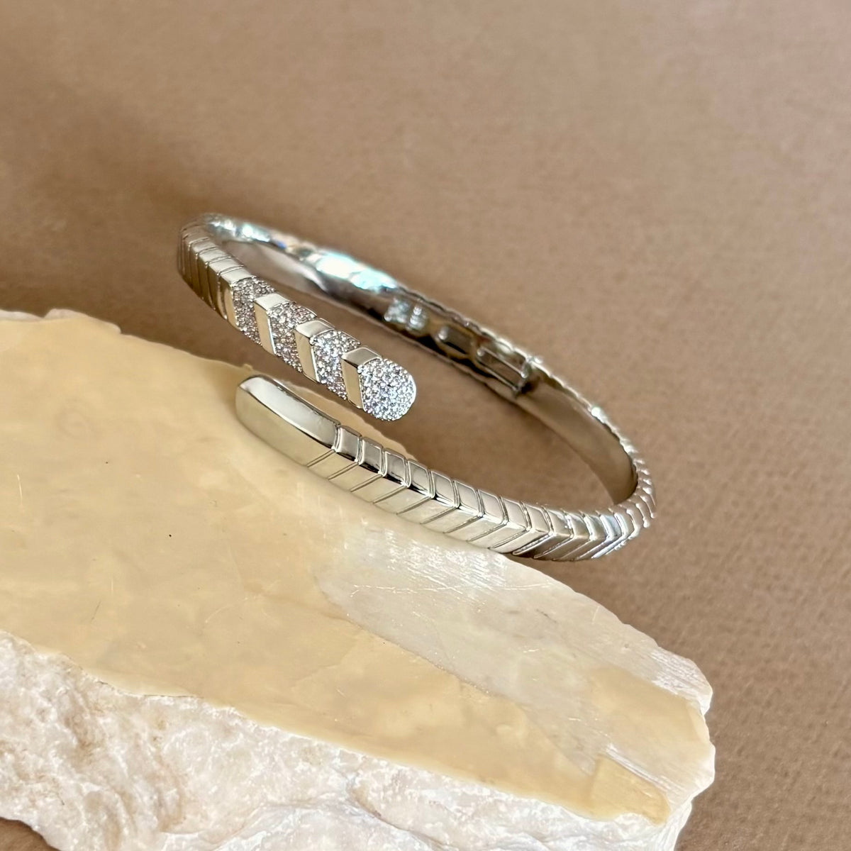 Messika 07 | White Gold Plated Bangle