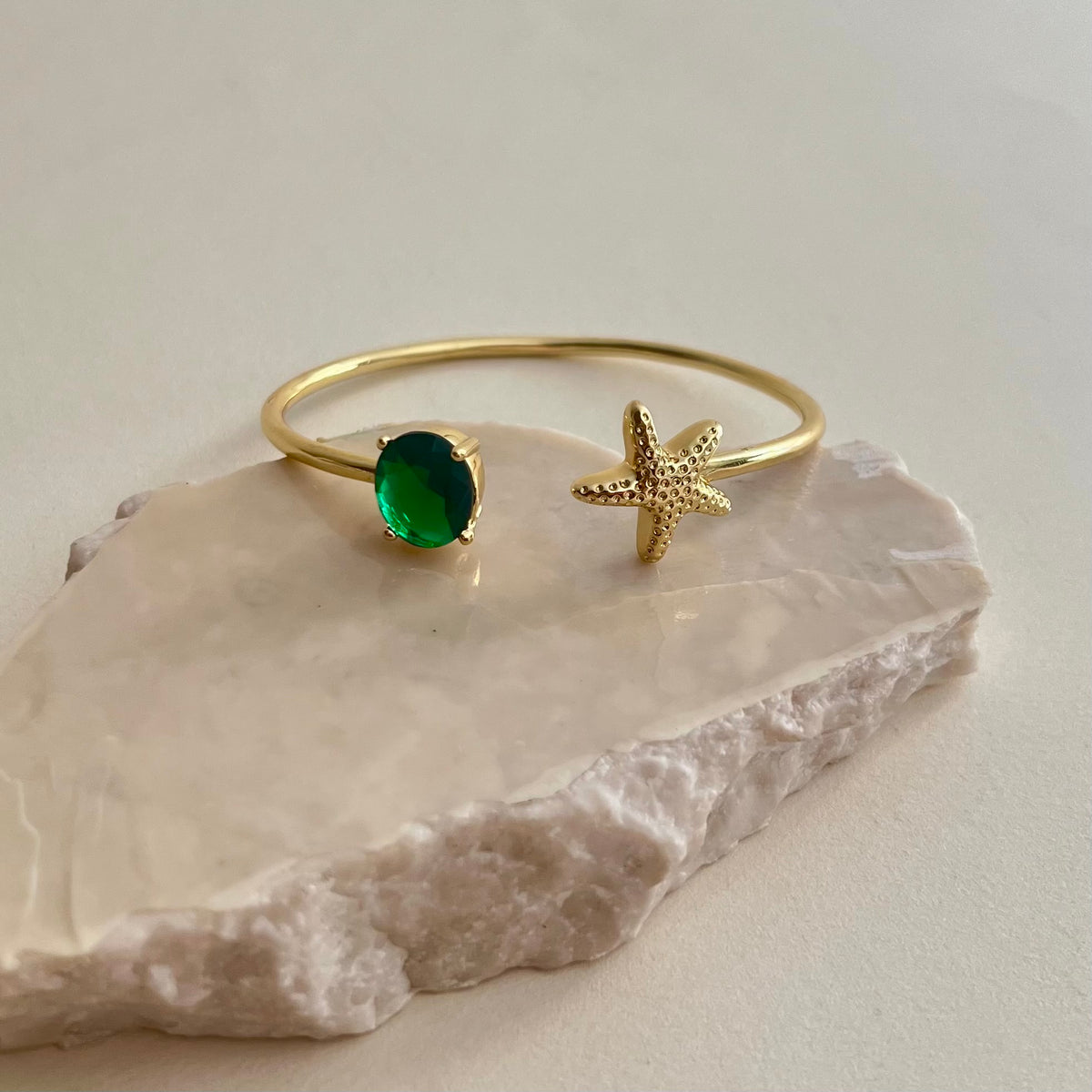 Aquariel | Gold Plated Bangle