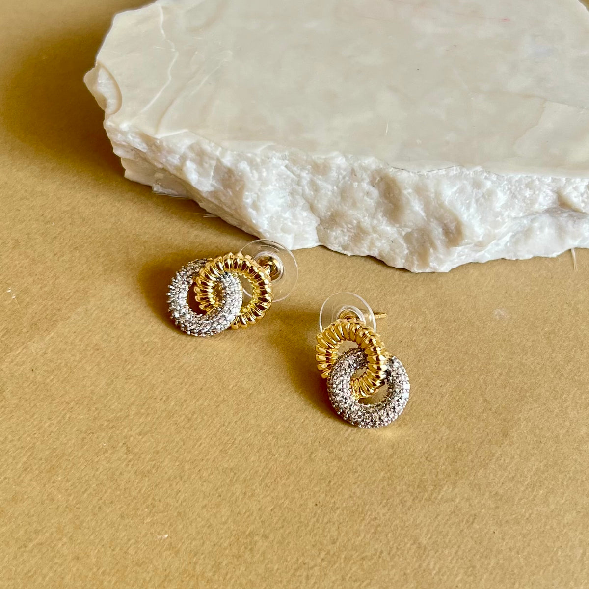 Círculos 02 | Gold Plated Earrings