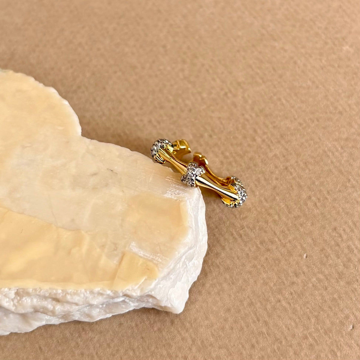 Bones 02 | Gold Plated Ring