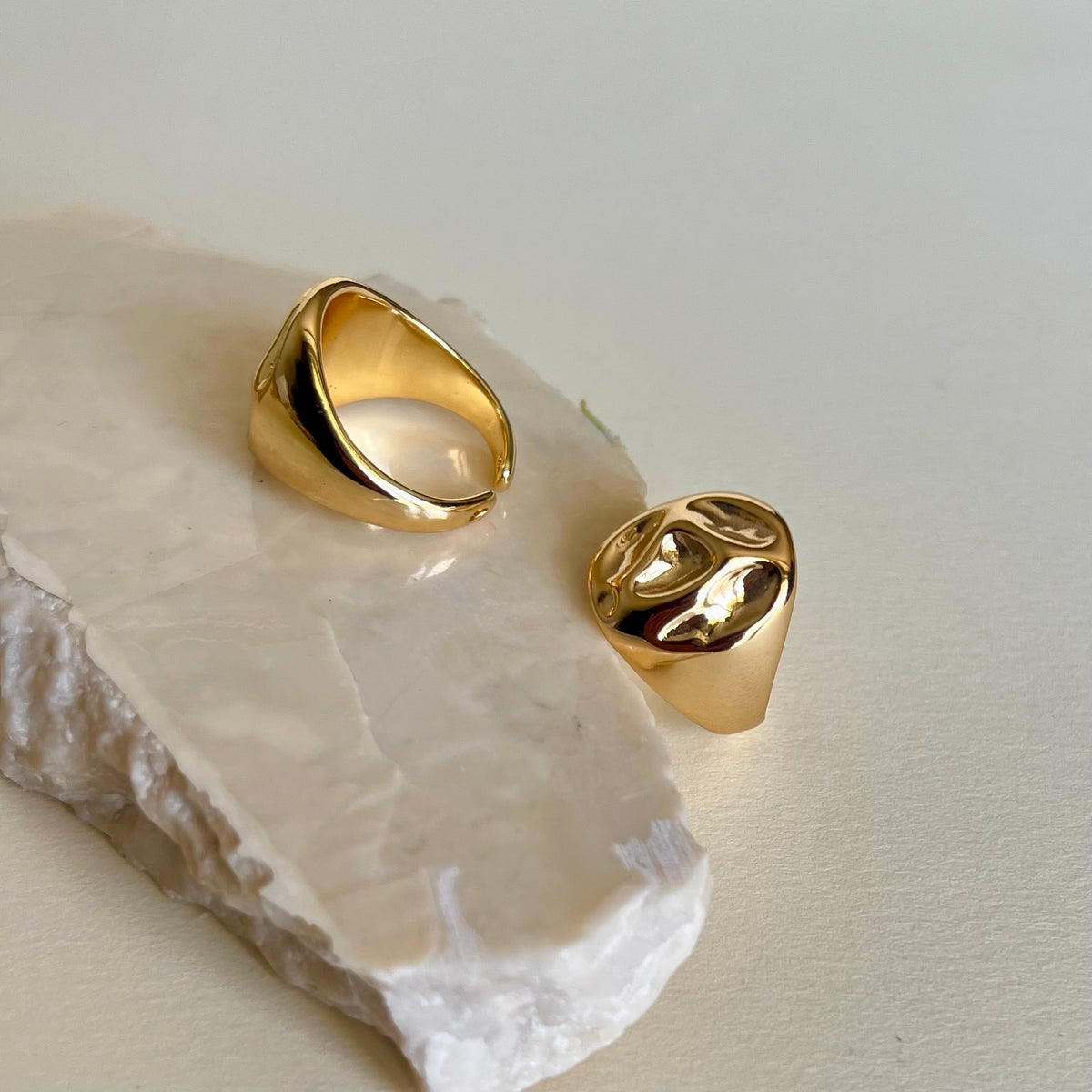Holes | Gold Plated Ring