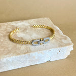 Malachite 02 | Gold Plated Bangle