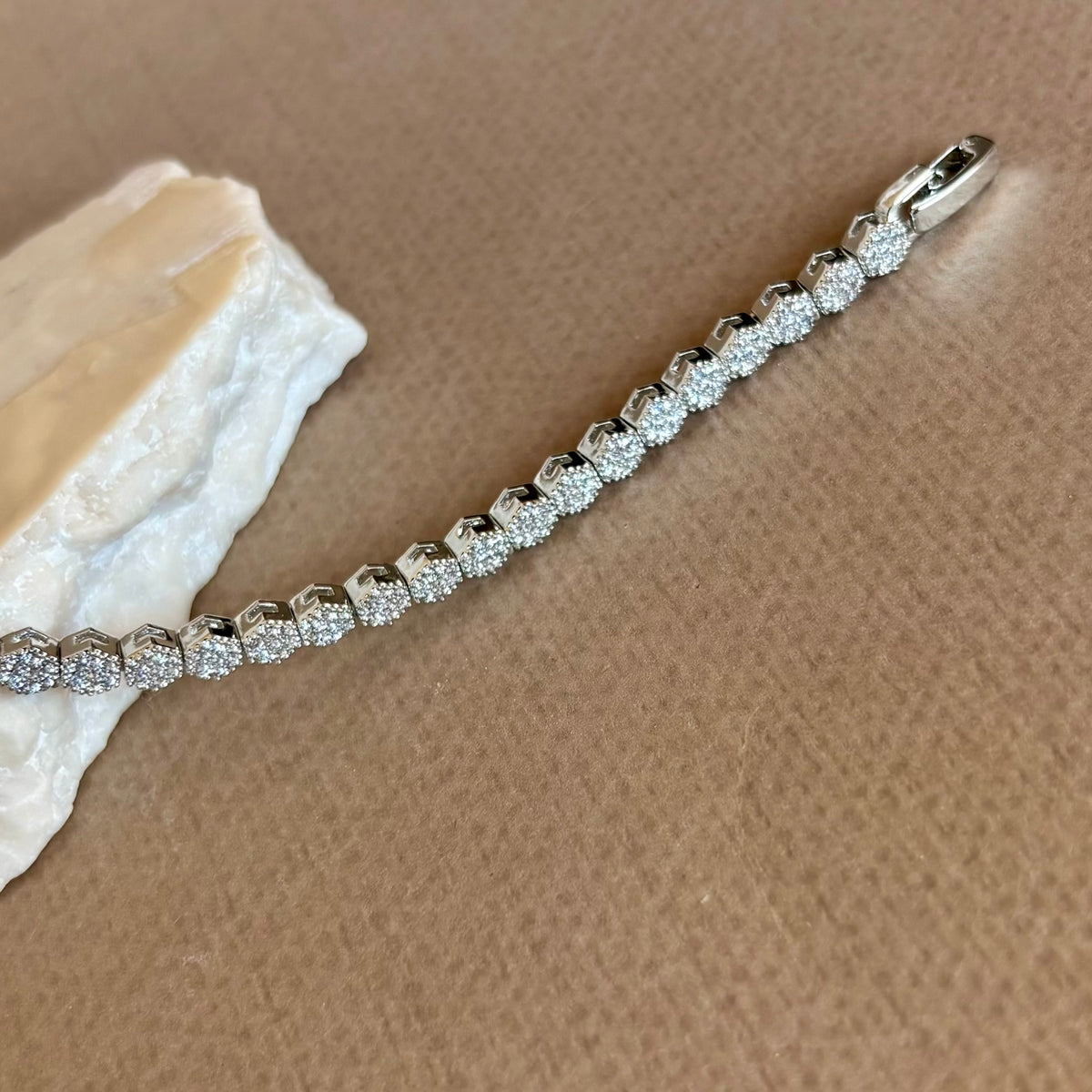 Serelune | White Gold Plated Bracelet
