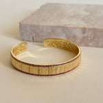 Agate | Gold Plated Bangle