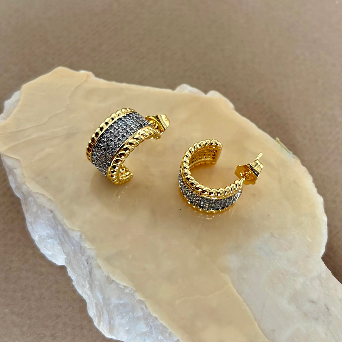 Ovarin | Gold Plated Earrings