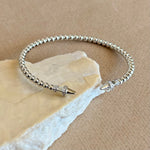 Nuvellea | White Gold Plated Bangle