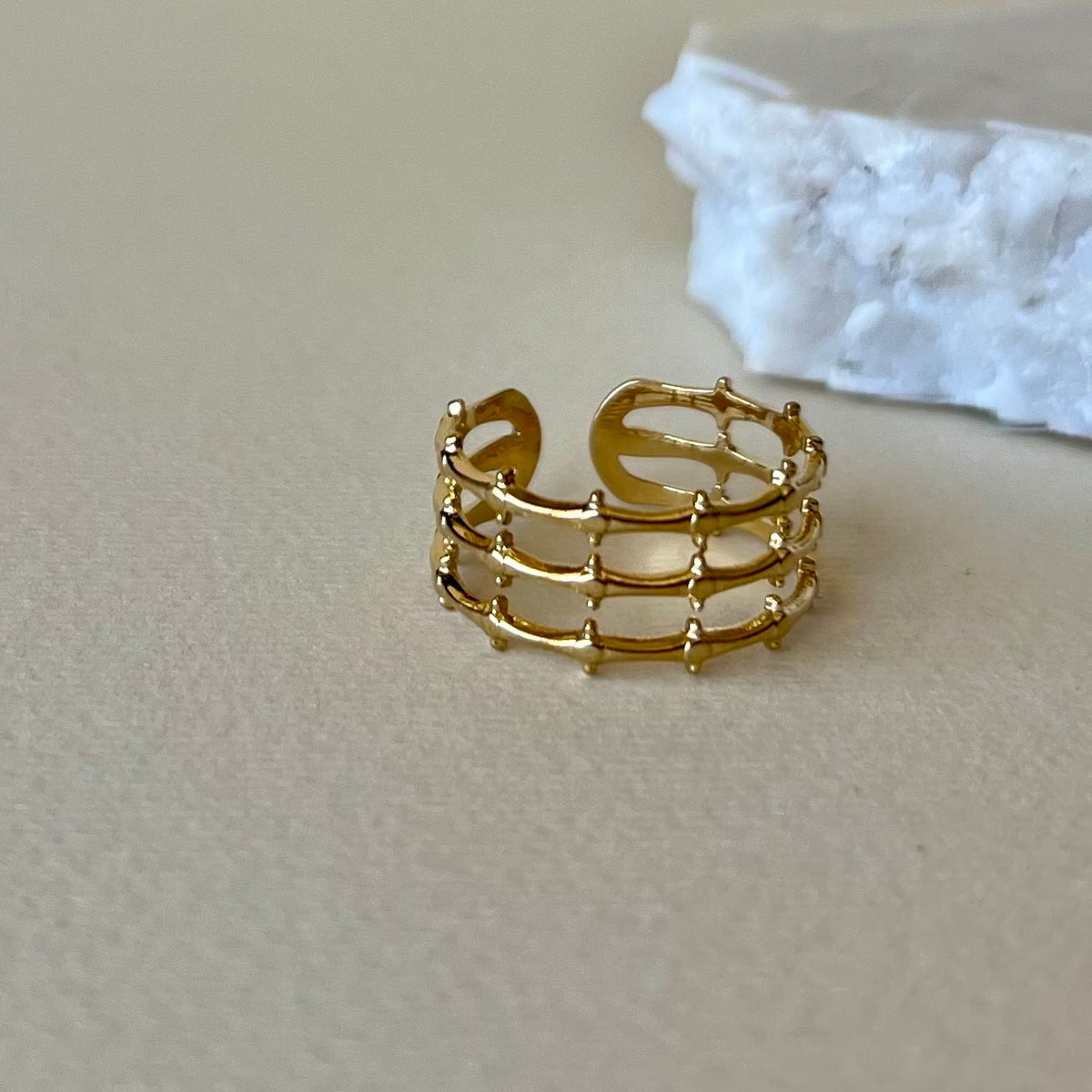 April | Gold Plated Ring