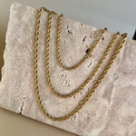 Tres Rope Chain | Gold Plated Necklace