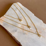 Allerya | Triple Layer Gold Plated Necklace