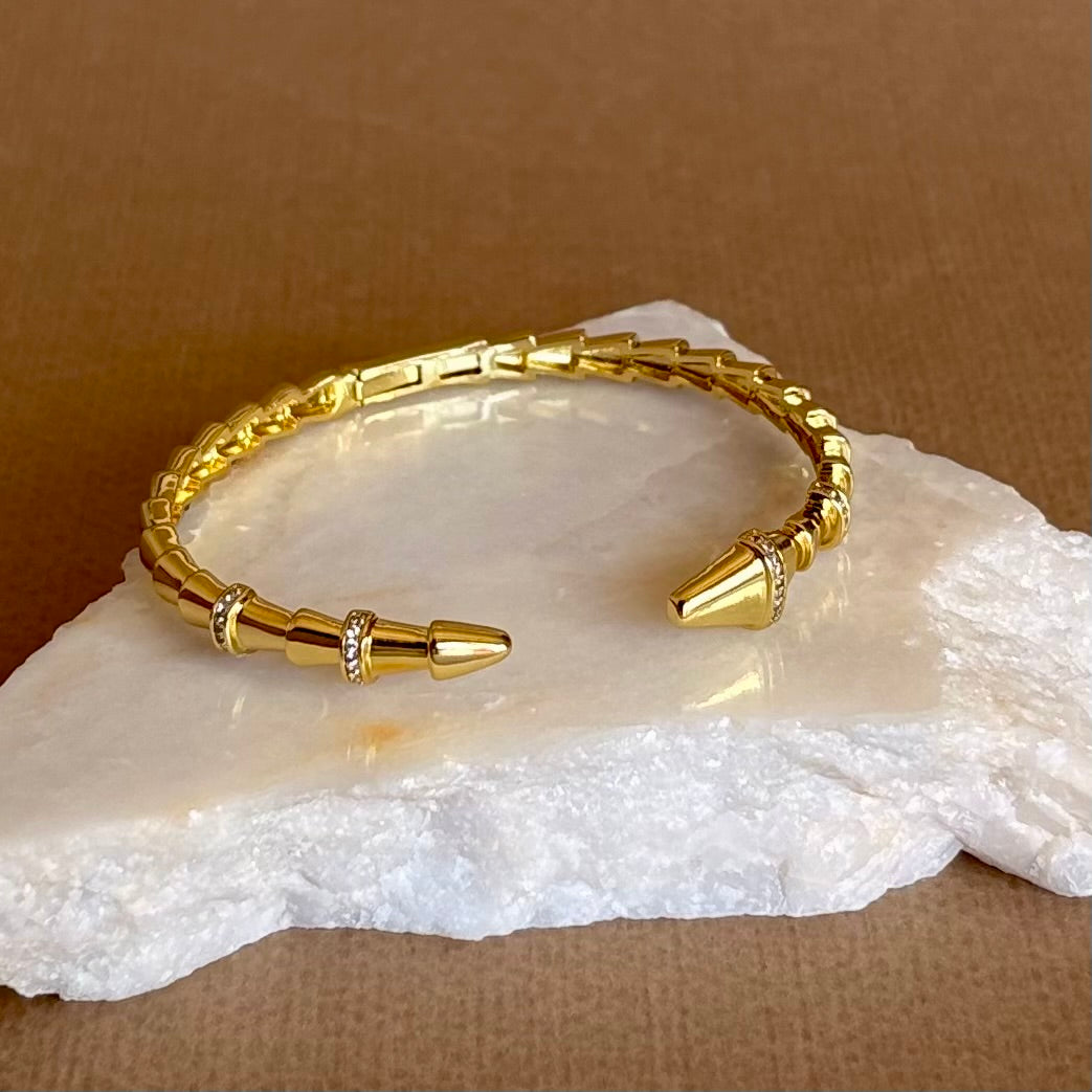 Snaky 04 | Gold Plated Bangle