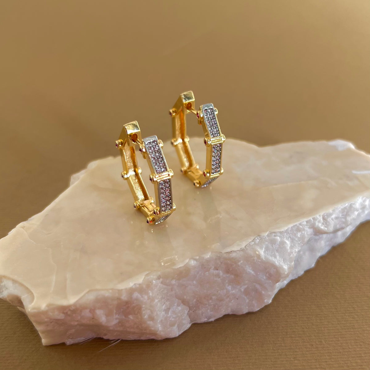 Zafira | Gold Plated Earrings