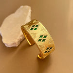 Emerald | Gold Plated bangle
