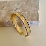 Agate 02 | Gold Plated Bangle