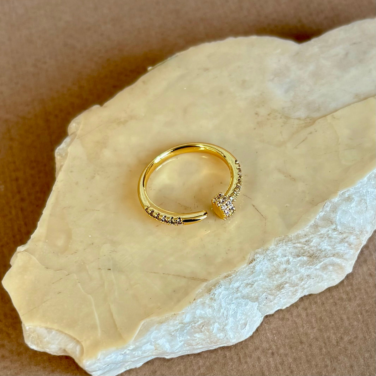 Olivra | Gold Plated Ring