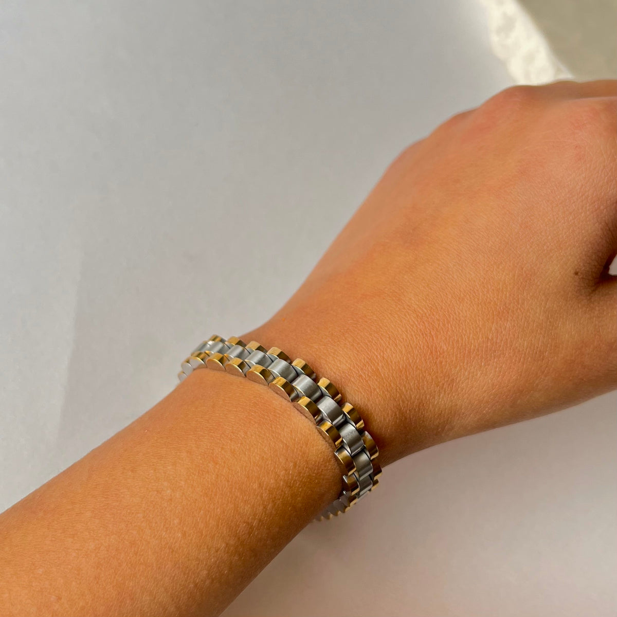 RLX 03 | White Gold Plated Bracelet